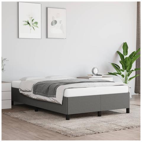 Giroletto senza Materasso Grigio Scuro 120x190 cm in Tessuto - Foto 3