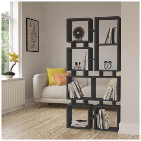 Libreria Bifacciale Rail Antracite 79x166,5 - Foto 1