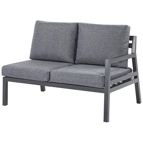 Salottino Da Esterno Angolare Per 5 Persone Grigio E Nero Vizzini - Foto 2