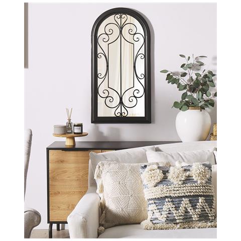 Specchio Campel 49 Cm 97 Cm Metallo Nero - Foto 1