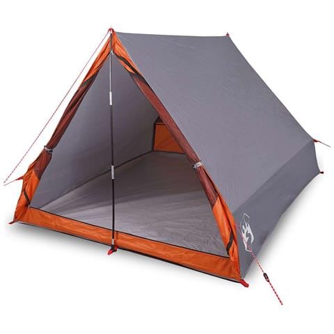 Tenda Da Campeggio Telaio A Per 2 Persone Grigia Impermeabile - Foto 1