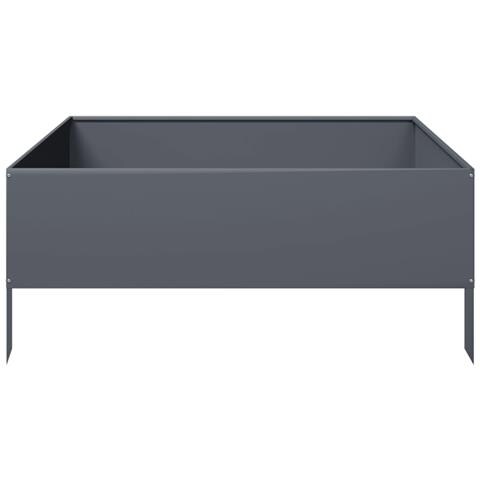 Fioriera Rialzata da Giardino Antracite 100x100x25 cm Acciaio - Foto 9