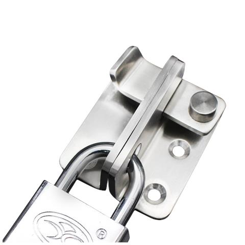 Serratura Di Sicurezza Per Porta Di Sicurezza Con Chiavistello Per Porta In Acciaio Inossidabile Con Foro Per Lucchetto, Set Da 2   Serratura Della Porta Sinistra - Foto 3