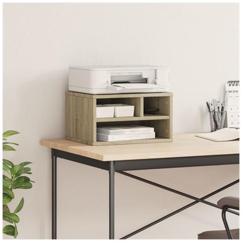 Supporto Stampante Rovere Sonoma 40x32x22,5cm Legno Multistrato - Foto 3
