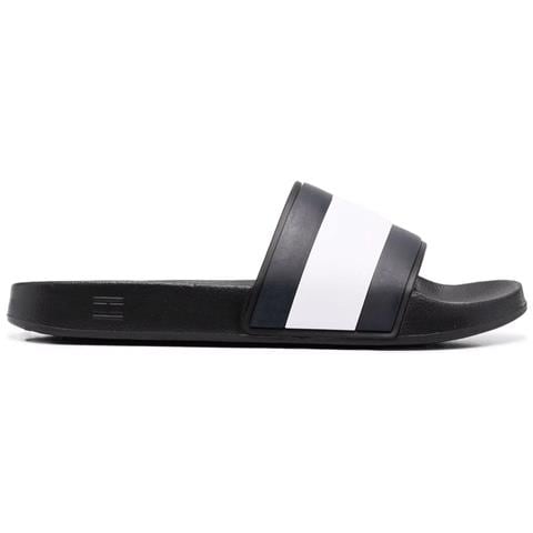 Rubber Flag Pool Slide Infradito Gomma Scarpe Uomo Nero Eu 44, Fm0fm04263 Bds - Foto 1