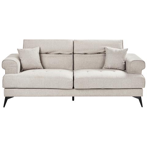 Divano 3 Posti Skive Tessuto Tortora - Foto 2