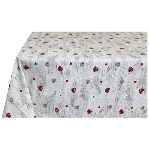 Tovaglia Per Salotto Cucina Tavolo 100% Cotone Made In Italy Happy Rp 140x360 Happy - Foto 5