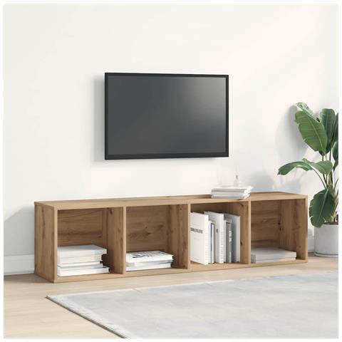 Libreria/mobile Tv Rovere Artigianale 36x30x143 Cm Truciolato - Foto 3