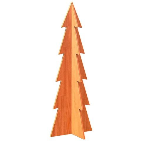 Albero Di Natale Marrone Cera 112 Cm In Legno Massello Di Pino - Foto 2
