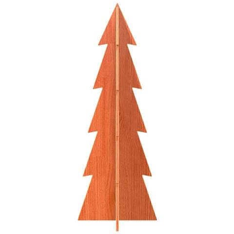 Albero Di Natale Marrone Cera 112 Cm In Legno Massello Di Pino - Foto 3