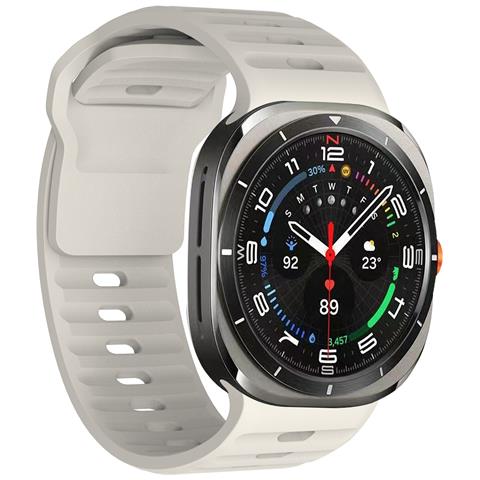 Cinturino Per Orologio In Silicone Per Samsung Galaxy Watch 7 Ultra White - Foto 3