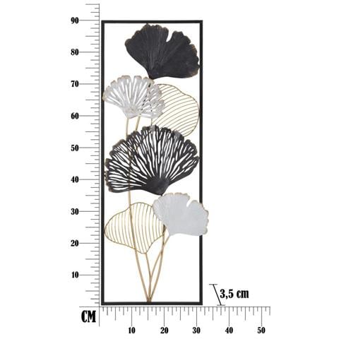Decorazione In Metallo 3d Foglia 35 - Multicolore - Metallo - 31x3,5x90 Cm - Foto 6