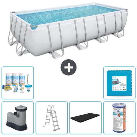 Piscina Fuori Terra - Rettangolo - 549x274x122 Cm - Grigio - Include Accessori Coordinati Cb30 - Foto 1