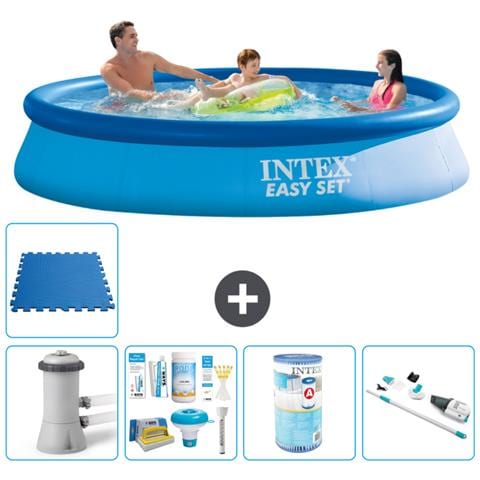 Piscina Fuori Terra - In Giro - 366x76 Cm - Blu - Include Accessori Coordinati A1052 - Foto 1