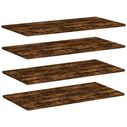 Lusso Casadino - Mensole Parete 4pz Rovere Fumo 80x40x1,5 Cm Legno Multistrato - Foto 1