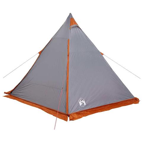Tenda Familiare Tipi 6 Persone Grigia e Arancione Impermeabile - Foto 8
