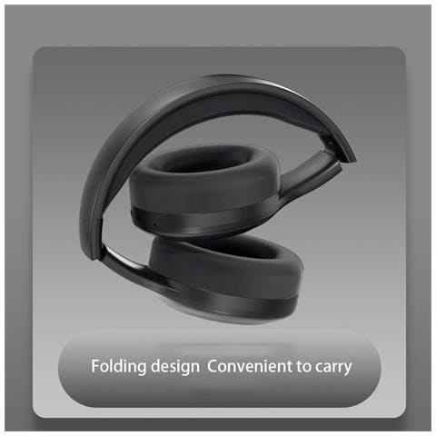Dr-03 Cuffie Wireless Bluetooth 5.3 Over-ear Nere Classiche - Foto 2