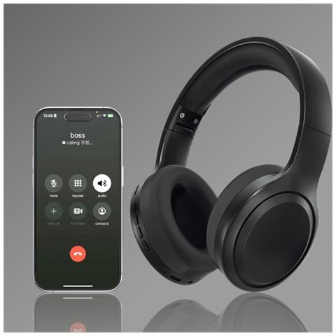 Dr-03 Cuffie Wireless Bluetooth 5.3 Over-ear Nere Classiche - Foto 4