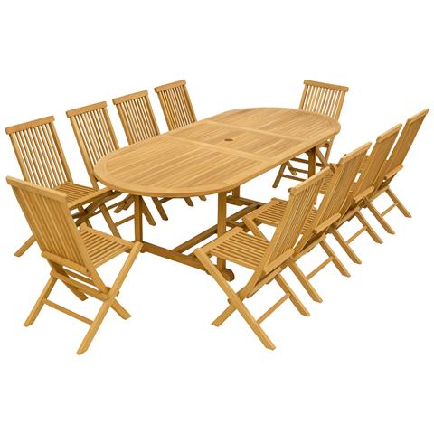 Kajang Tavolo Ovale + 10 Sedie - Foto 1