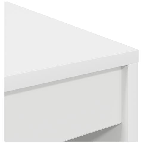 Scrivania Minimalista Bianca Truciolare 60 x 40 x 76 cm Durevole - Foto 7
