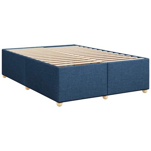 Giroletto a Molle con Materasso Blu 140x190 cm in Tessuto - Foto 9