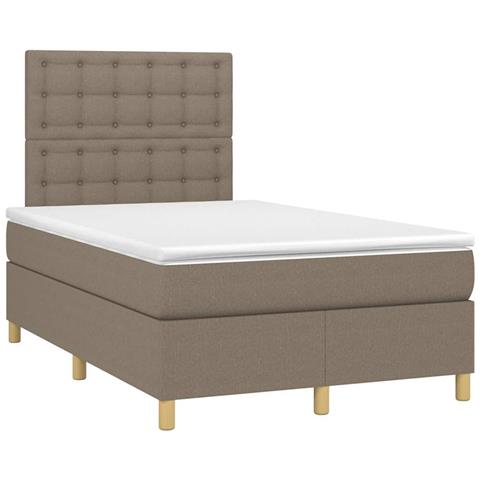 Giroletto a Molle con Materasso Tortora 120x190 cm in Tessuto - Foto 1