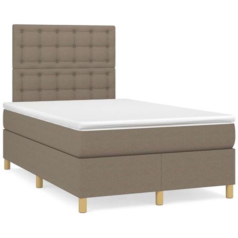 Giroletto a Molle con Materasso Tortora 120x190 cm in Tessuto - Foto 2