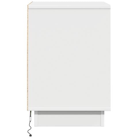 Comodini con luci LED 2 pcs Bianco 39x34.5x50 cm - Foto 9