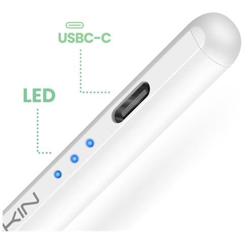 Penna Stilo Compatibile Con Ipad Pro Magnetica, Punta Da 1.5mm, Ricarica Usb-c Ultra Rapida, Bianco - Foto 5