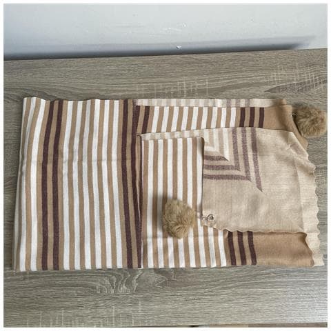 Sciarpa Pashmina Da Donna, Abito Da Sera - Marrone-bianco - Foto 2