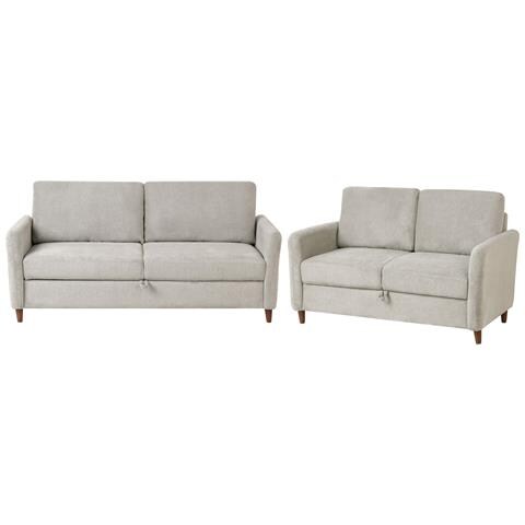 Set Da Salotto 5 Posti Mare Tessuto Grigio - Foto 2