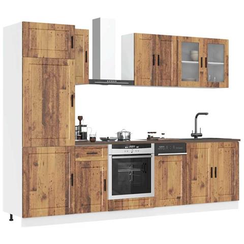 Set Mobili da Cucina 8 pz Kalmar Legno Vecchio in Truciolato - Foto 2
