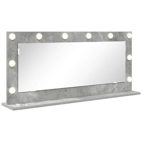Specchio da Vanità con specchio Grigio cemento 100 x 45 x 18 cm - Foto 1