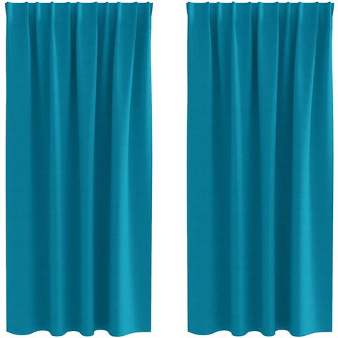 Tende con tende 2 pcs Turchese 175x140cm Poliestere - Foto 1