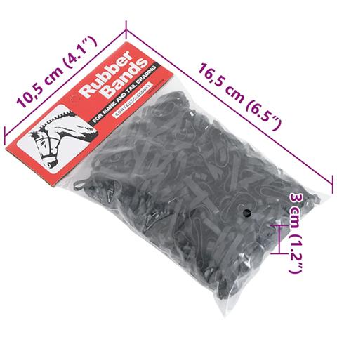 Elastici per Trecce Cavallo 500 pz Neri in Silicone - Foto 7