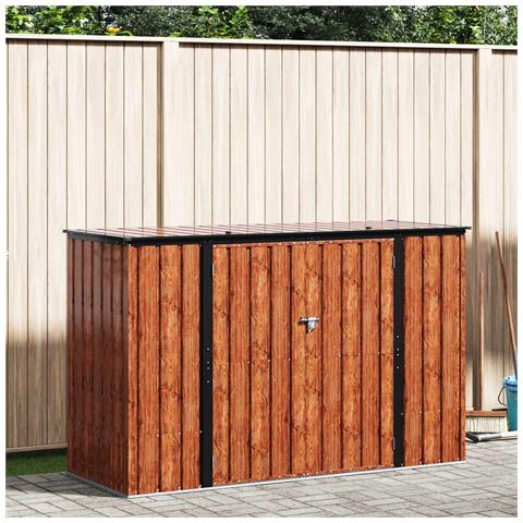 Scatola di Stoccaggio per Giardino Marrone 214 x 82 x 132 cm - Foto 2