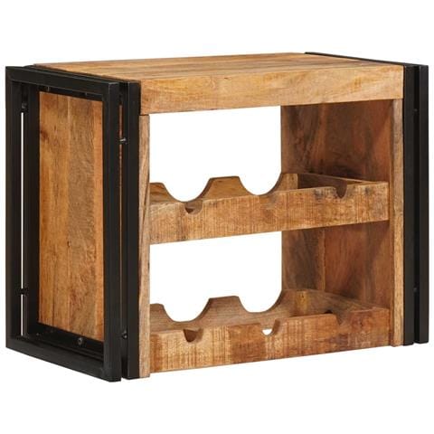 Portabottiglie 100 x 45 x 33 cm Legno di Mango Grezzo Massiccio - Foto 1