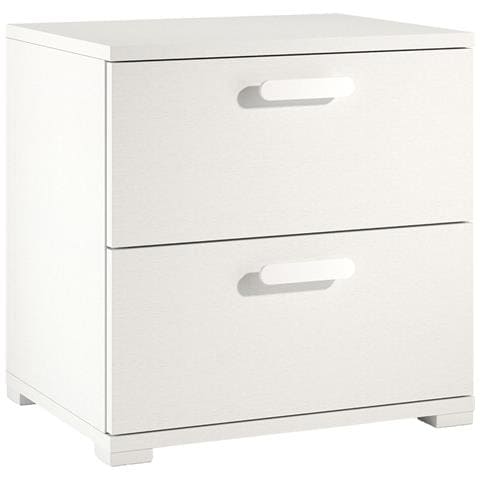Petri - Comodino 2 Cassetti, 50x40x45h Cm Bianco - Foto 1
