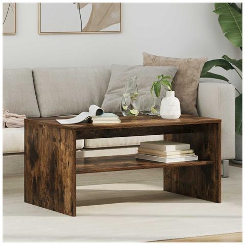 Tavolino da salotto Rovere fumé 80 x 50 x 40 cm - Foto 2