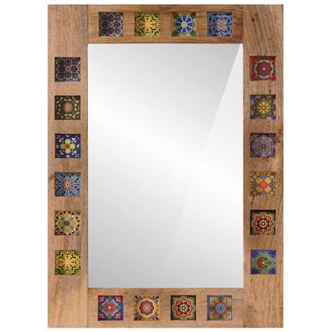 Specchio da bagno con archiviazione Naturale 50 x 70 x 3 cm - Foto 2