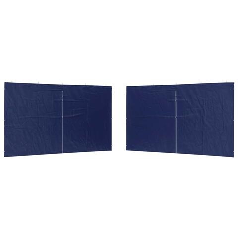 Parete per tenda da festa 2 pcs Blu 400 x 195 cm PE e Acciaio - Foto 1