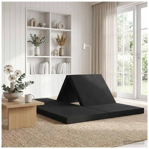Divano Letto Pieghevole 140 x 67 x 45 cm Nero - Foto 2