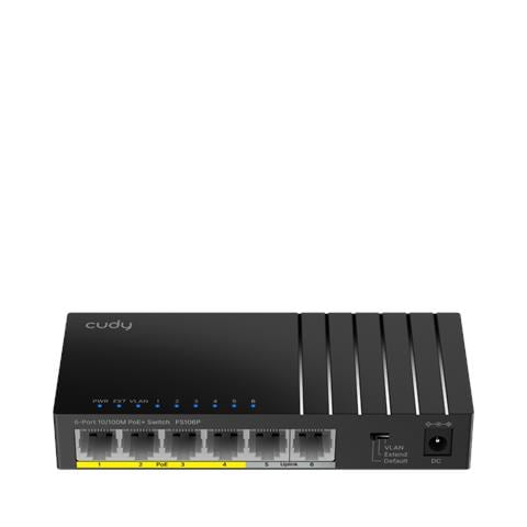 FS106P switch di rete Non gestito Fast Ethernet (10/100) Supporto Power over Ethernet (PoE) Nero - Foto 1
