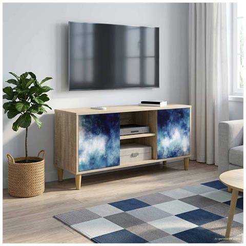 Mobile TV RAALTE 102 x 33 x 50 cm Sonoma Legno ingegnerizzato - Foto 2