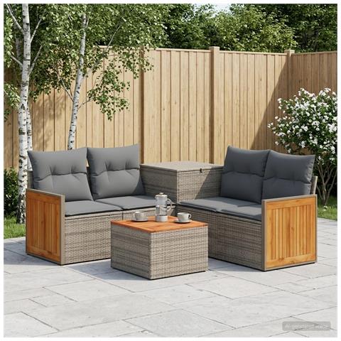 Set di divani 8 pz Grigio e Grigio Scuro - Foto 10