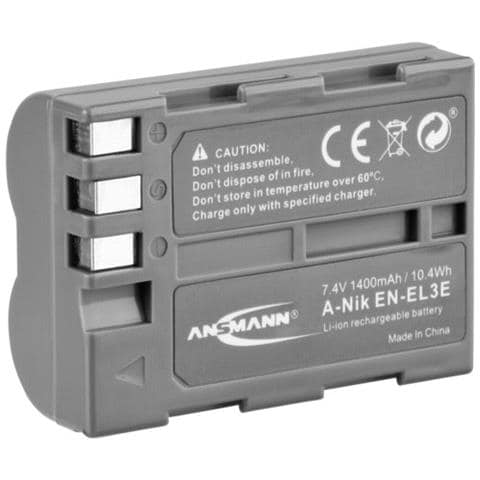 Batteria Ricaricabile A-Nik EN EL 3E per Fotocamera Digitale Nera Litio-Ion 1400 mAh / 10.4 Wh 7.4 V 5044073 - Foto 2