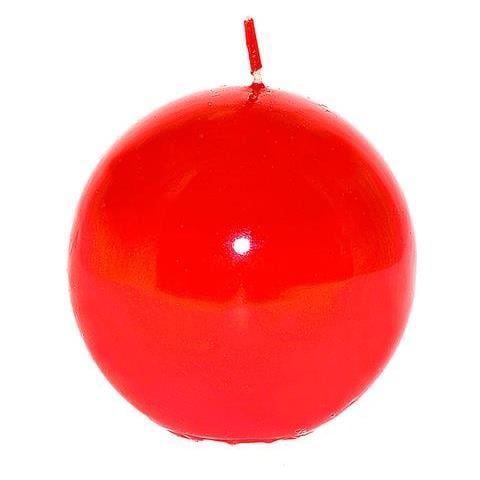 Candela Sfera '' Lucid '' D Cm 8 Colore Rosso - Foto 1