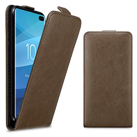 Custodia Compatibile Con Samsung Galaxy S10 Plus In Bruno Caffè - Coperchio Protettivo In Design Flip Con Chiusura Magnetica - Foto 2