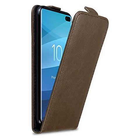 Custodia Compatibile Con Samsung Galaxy S10 Plus In Bruno Caffè - Coperchio Protettivo In Design Flip Con Chiusura Magnetica - Foto 1