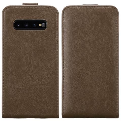 Custodia Compatibile Con Samsung Galaxy S10 Plus In Bruno Caffè - Coperchio Protettivo In Design Flip Con Chiusura Magnetica - Foto 11